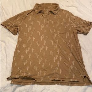Men’s cactus print polo shirt